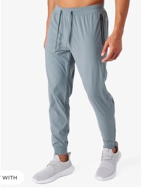 Greatness Wins Men's Smoke Blue Performance Tech Jogger Pants